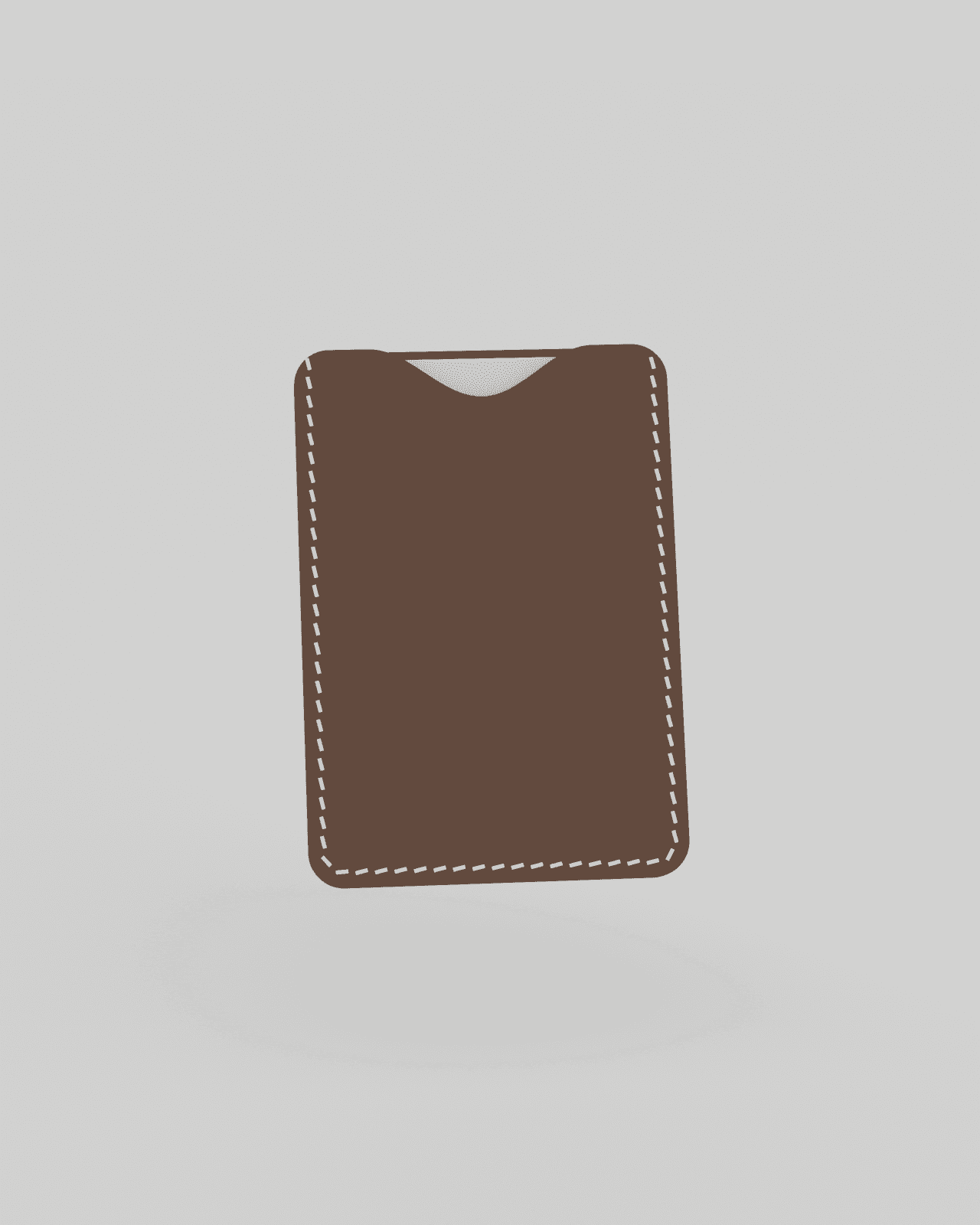 Brown leather pouch