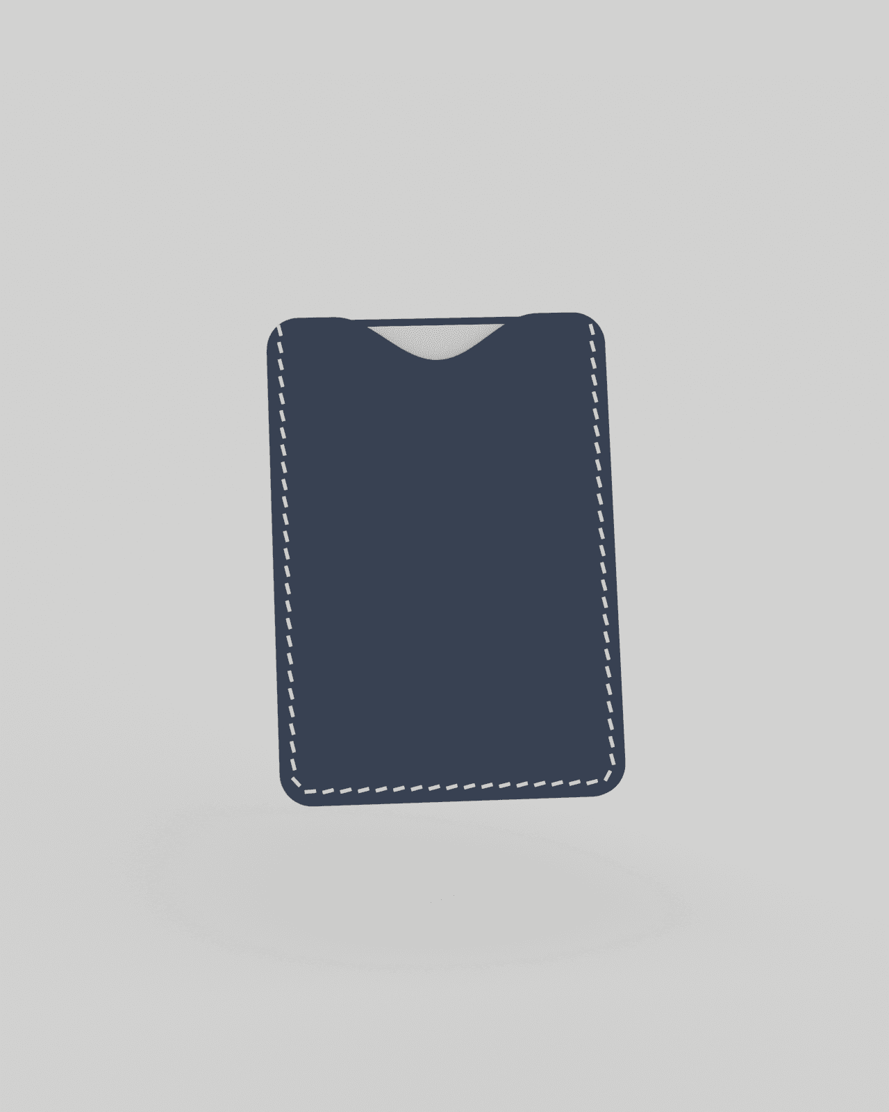 Navy leather pouch